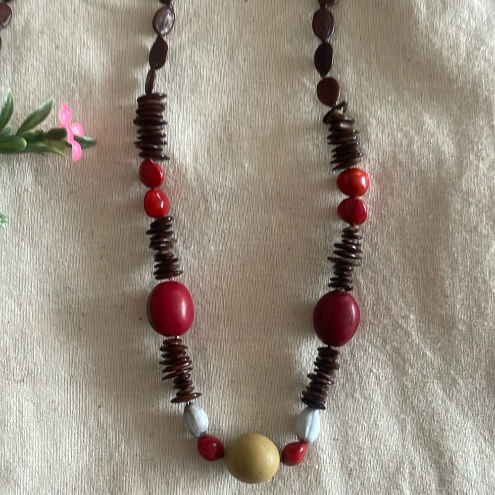 Classic Handcrafted Multi Tone Seed Bead Tropical Statement Layering Necklace